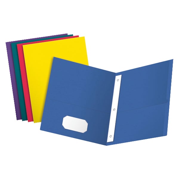 Oxford Twin Pocket Folders with Fasteners, Letter Size, Assorted Colors, 25PK 57715 - main